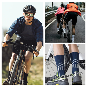 Chaussettes respirantes absorbant les sports de montagne pour hommes, antidérapantes, à haute élasticité, pour vélo - Product Image 3