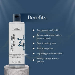 Nouvelle lotion corporelle à la céramide 100 ml, parfum frais, améliore l'élasticité de la peau, hydrate en profondeur, renforce la barrière cutanée, lisse et fortifie pour - Product Image 2