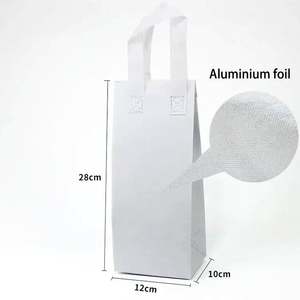 China Wholesale Custom Heavy Duty Insulated Tote Grocery <b>Bag</b> Reusable Thermal <b>Shopping</b> Cooler <b>Bag</b> with Classic Letter Pattern - Product Image 2