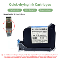 Imprimante à jet d'encre portable Yaomatec 12,7 mm pour logo et date, dispositif de marquage polyvalent pour surfaces courbes et irrégulières, boîte en carton