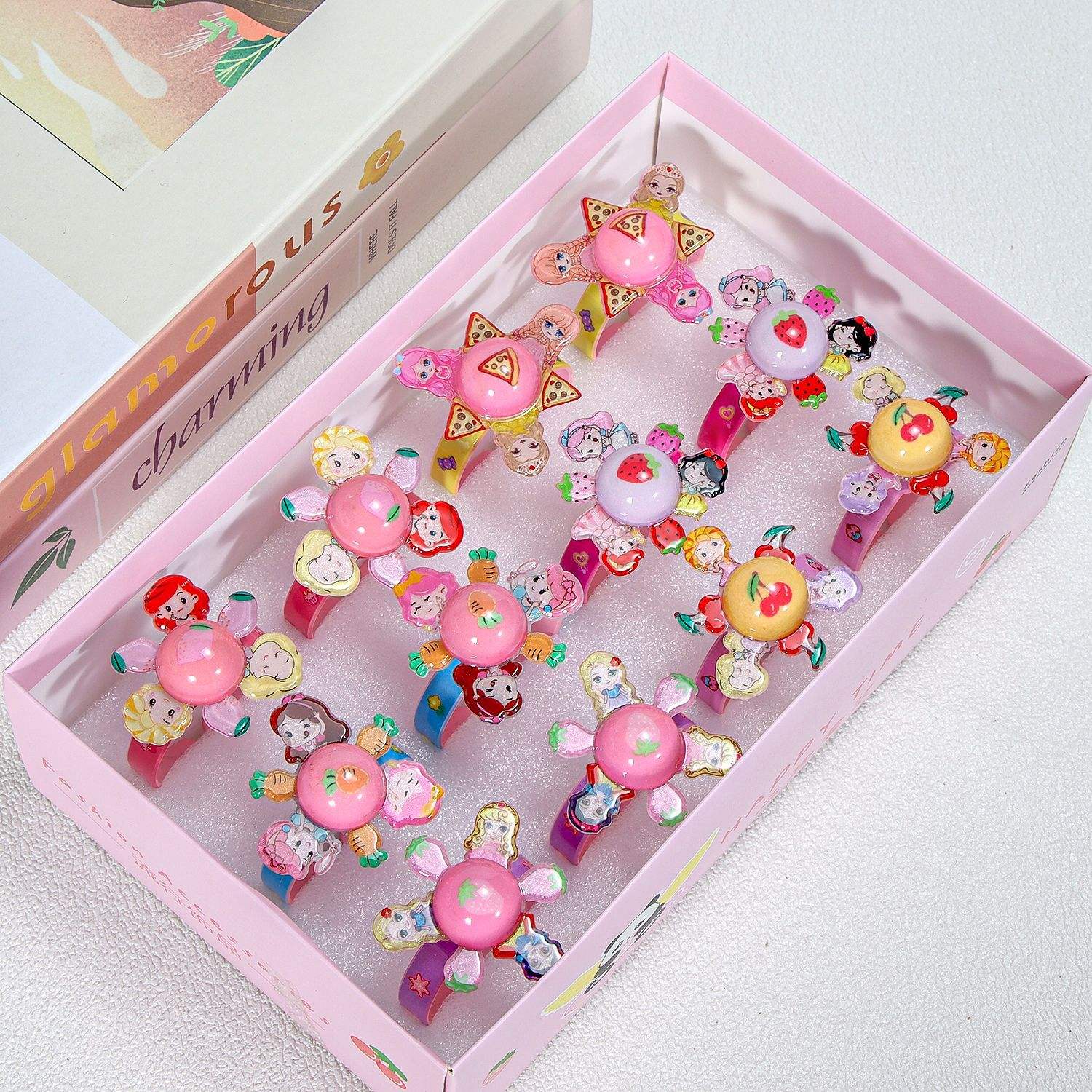 สร้อยข้อมือกระพริบลายผลไม้เจ้าหญิง5ชิ้น1ชิ้น