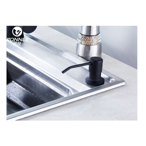 Distributeur de <span class=keywords><strong>savon</strong></span> <span class=keywords><strong>liquide</strong></span> pour évier de cuisine en acier inoxydable et ABS pour la maison et la restauration - Product Image 1