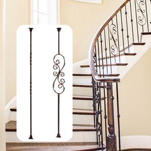 درج منحني حلزوني حديث مخصص من الحديد المطاوع درابزين من الفولاذ المقاوم للصدأ لدرابزين السلالم - Product Image 5