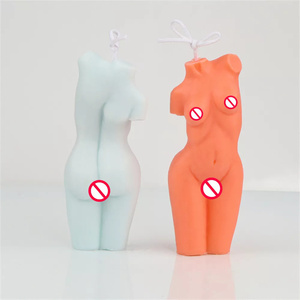 Moule en silicone pour bougies femme envoûtante, figurine artistique torse féminin élancé, outil pour mariage, musculation, moule en résine époxy - Product Image 4
