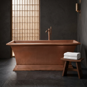 Bañera de Cobre Independiente, Ovalada, Moderna, Estilo Antiguo, Rectangular, para Baño en Casa - Product Image 1