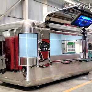 Small Mobile Fast Food Restaurant Snack Machine Food Truck Trailer with Stainless Steel Construction <b>and</b> Rust Resistant Features - Product Image 1