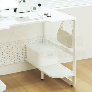 Monster Pro White <b>Gaming</b> Desk with LED Light Under Shelf <b>Large</b> Supersize Desktop and Anti Skid <b>Mouse</b> <b>Pad</b> Cover Entire Surface - Product Image 4