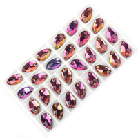 Vente en gros de strass cousus à dos plat en vrac pierre de cristal de verre pour la couture de matériaux et d'accessoires accessoires de vêtement