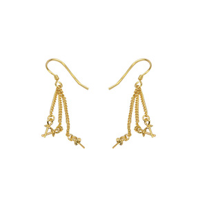 Composants de bijoux vides en argent S925, crochet d'oreille long à pampilles, chaîne simple, pendentif perle 8-11 mm, accessoires DIY pour femmes - Product Image 5