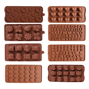 Nuevo molde de silicona para Chocolate, 12 formas, herramientas para hornear Chocolate, molde antiadherente de silicona para pasteles y dulces, molde 3D DIY - Product Image 2
