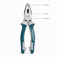 Pince multifonction pour électricien, coupe-fil, outil de sertissage, acier au carbone, poignée en PVC, outils à main pour électricien, personnalisable OEM