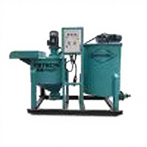 Pompe à injection de ciment industrielle verte avec panneau de commande du moteur et réservoir de mélange - Product Image 1