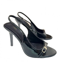 Sandales d'été légères et sexy pour femmes avec boucle métallique, bout pointu, bride arrière ouverte et décolleté peu profond
