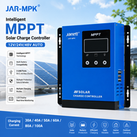 Contrôleur de charge solaire intelligent Jarrett MPPT, 12V/24V/48V, 3 ports USB, courant de charge 30A/40A/50A/60A/80A/100A