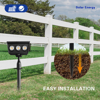 JIANGYU Grosir Profesional Lampu Taman Tenaga Surya 3LED untuk Dekorasi Taman dan Halaman Rumput