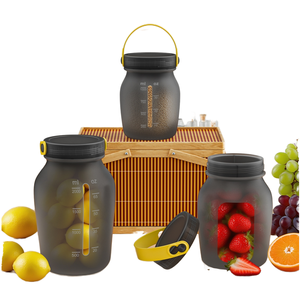 Kitchen Food <b>Storage</b> Container BPA Free <b>Collapsible</b> Silicone Jars Compact Airtight Tableware Steamable Travel with Clip-on Lid - Product Image 1