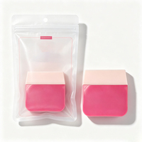 Pinceau de fond de teint en silicone personnalisé, manche en plastique portable, pour le visage, pinceau estompeur pour une application lisse et uniforme