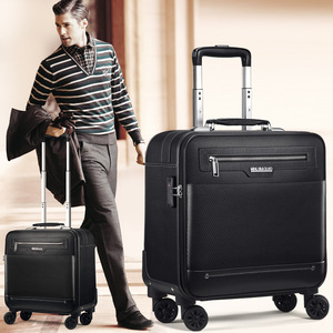Valise d'affaires 16 pouces en tissu Oxford pour hommes, petit bagage à main de voyage avec roulette pivotante, boîte à mot de passe épaissie - Product Image 1