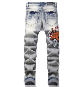 Jeans de Hombre a la Moda, con Bordado de Tigre Amiriy, de Alta Calidad, con Logotipo de Marca Personalizado, al por Mayor de Fábrica - Product Image 3