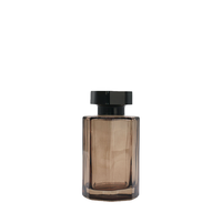 Diffuseur d'arômes GOOPURE C-89 en verre de luxe 50 ml avec couvercle, bouteille à roseaux sérigraphiée, vente en gros, aromathérapie, parfum, en bois plat carré
