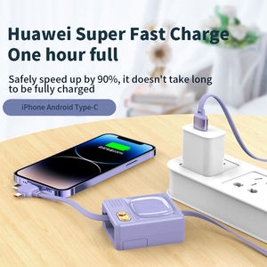 Cable DE DATOS retráctil 3 en 1, cargador de teléfono, carga rápida, portátil, con puertos de almacenamiento L Micro USB, cable de cobre - Product Image 4