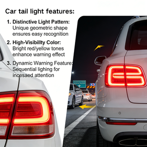 Lampe LED super lumineuse avec lentille fumée transparente, compatible Toyota Corolla, design fumé rouge idéal pour l'éclairage arrière des <span class=keywords><strong>Quattro</strong></span> Estate - Product Image 3