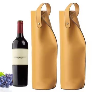 Bolso de mano de cuero PU reutilizable para vino, bolsas de regalo de cerveza de champán de doble capa, portador para Material de comercialización de vino - Product Image 6