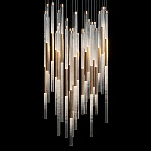 chandeliers & pendant lights new product residential decoration luxury crystal hotel lobby staircase modern chandelier