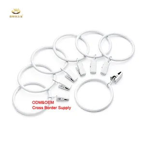 Xinhanrui Custom Multifunction Metal Curtain Accessories Curtain Rings With Clip