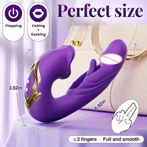 Giocattoli per Adulti Vibratore con 7 Frequenze di Vibrazione in Silicone Stimolatore Linguale e Penieno - Product Image 1