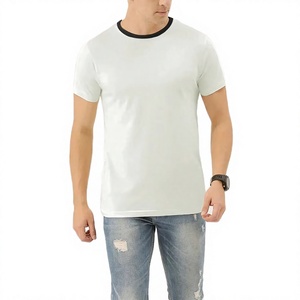 Última Llegada, Camisetas de Jersey Casuales para Hombre, Corte Ajustado, Manga Corta, Color Sólido, Alta Calidad, 100% Algodón, Transpirables, de Secado Rápido, Venta al Por Mayor - Product Image 2