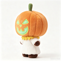 Peluche Citrouille d'Halloween Personnalisée OEM, Poupée en Peluche Jack-o'-lantern Douce pour Enfants et Adultes, Décoration de Fête et de Maison, Vente en Gros