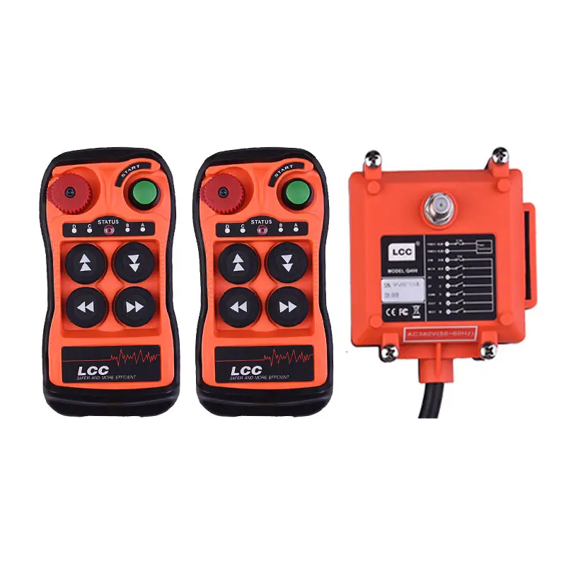 LCC Q400 rc 2 transmitter and 1 receiver 4 channel wireless radio remote control for crane