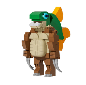 Jouet de construction en bois AI, figurine abstraite homme en bâton, thème Montagne et Mer, Tungtungsahur, style <span class=keywords><strong>Ninja</strong></span> Fusion Monstre, avec éléments animaliers - Product Image 2