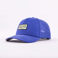 Casquette de baseball unisexe à 6 panneaux, imperméable, avec logo personnalisé découpé au laser, motif sportif, patch tissé, fabriquée en Chine