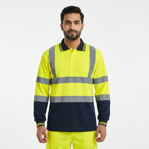 Polo de sécurité haute visibilité personnalisé Clush Industries, confortable, respirant, résistant aux flammes, en polyester/coton, vente en gros - Product Image 1