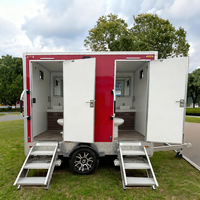 ZENO Mobile remorque toilette conteneur douche pré fabriqué toilette Portable extérieur salle de bain toilette WC voiture sur roues