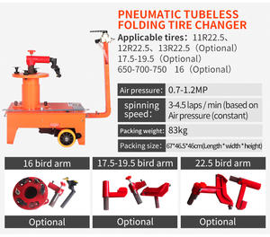 大型トラック用タイヤチェンジャー 22.5インチ トラックタイヤ取り付け機 取り外しツール タイヤチェンジャー機械 - Product Image 4