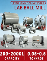 Broyeur à billes de laboratoire 1,5 kW avec moteur AC, capacité efficace de 200 L, dimensions du cylindre D*L 600x700mm pour la poudre de minerai d'or