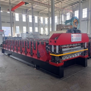 Factory Peripheral Double-layer Color Steel Wall Panel Production Machinery Full-automatic Double-layer Roll Forming Machine - Product Image 3