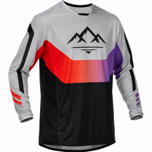 Custom Professional Event Off-road Motorcycle Jersey High Quality Sublimation Print Brand Logo Name Breathable Mesh MX Jersey