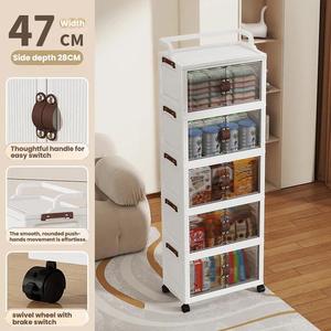 Armario <span class=keywords><strong>de</strong></span> Almacenamiento Portátil <span class=keywords><strong>de</strong></span> Plástico <span class=keywords><strong>de</strong></span> 5 Niveles con Ruedas para Sala <span class=keywords><strong>de</strong></span> Estar, Cajones <span class=keywords><strong>de</strong></span> Almacenamiento, Organizador <span class=keywords><strong>de</strong></span> Armario, Armario <span class=keywords><strong>de</strong></span> Dormitorio - Product Image 4