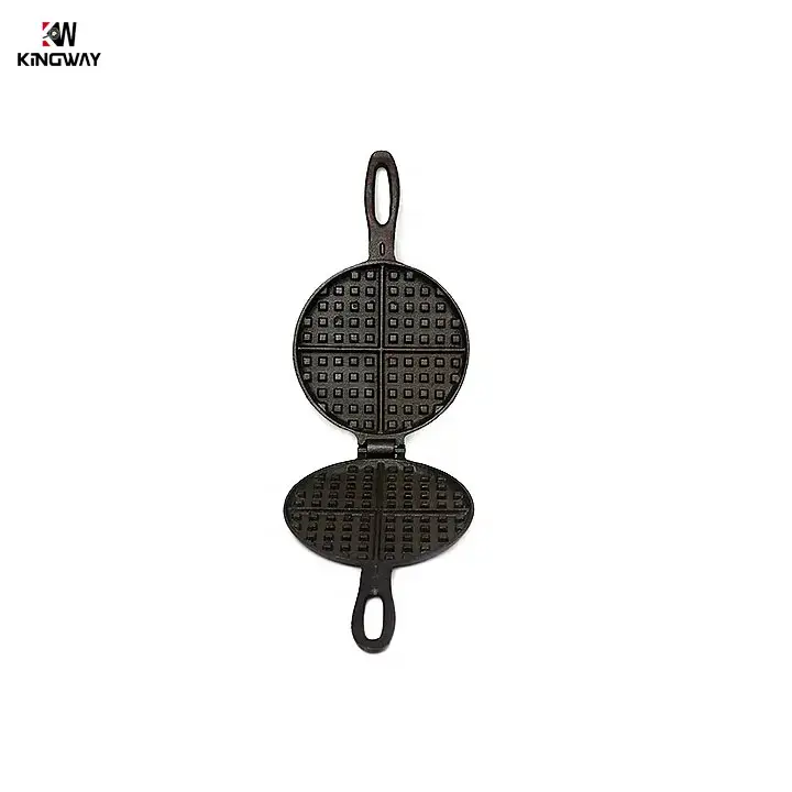 Nonstick Portable Cast Iron Pancake Waffle Maker Double Sided Frying Pan