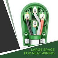 RVGUARD 50 Amp RV Replacement Plug Hijau |   Stopkontak NEMA 14-50P Betina 50 Amp 125/250 Volt dengan Gagang Lepas Pasang Bahan ABS