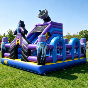 WINSUN Giant Space Rocket Inflatable Bounce House with <b>Slide</b> & Climbing Wall for Kids Outdoor Playground Equipment - Product Image 3
