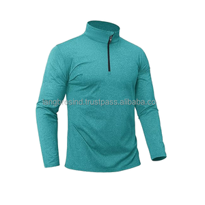 Camiseta Deportiva Activa con Logotipo Personalizado, Cierre de Cremallera 1/4, Secado Rápido, 100% Poliéster, Camiseta de Verano para Hombre, Venta al por Mayor - Product Image 4