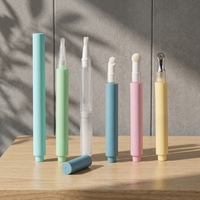 Kemasan Tube Lip Balm Vakum dengan Aplikator Spons Krim BB, untuk Foundation Cair 3ml dan 5ml, tipe Twist-Up