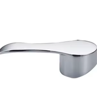 Poignée en alliage de zinc pour robinet de cuisine, chromée, moderne et luxueuse