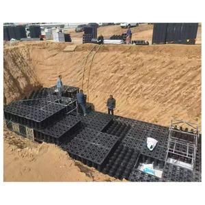 Réservoirs de rétention modulaires 45-55t/m2, système de filtration des eaux usées pour le stockage en extérieur, jardin, eaux de pluie, eaux souterraines, plastique - Product Image 2