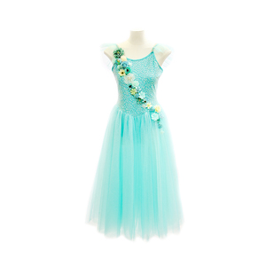 ชุดบัลเลต์สีฟ้าครามสำหรับเด็กผู้หญิง สไตล์โรแมนติก แบบมืออาชีพ เหมาะสำหรับการแสดงนัทแครกเกอร์และเจ้าหญิงนิทรา - Product Image 4